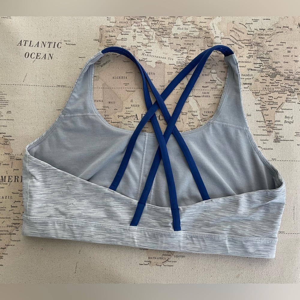 Lululemon Energy Bra Gray / Blue Size 14